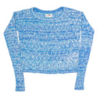 HOLLISTER Womens Jumper Blue Open Knit S