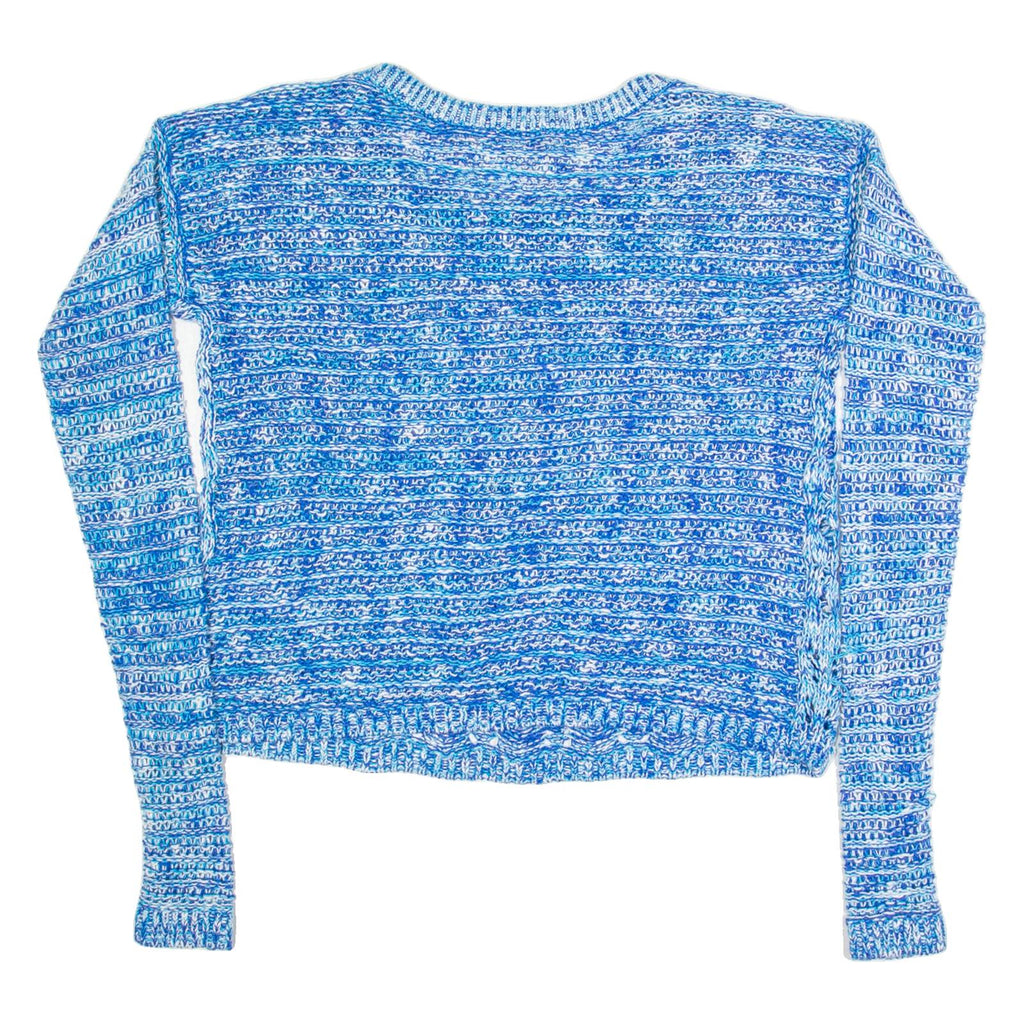 HOLLISTER Womens Jumper Blue Open Knit S
