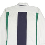 VAN HEUSEN Mens White & Green Colour Block Shirt S Button-Down Collar Cotton