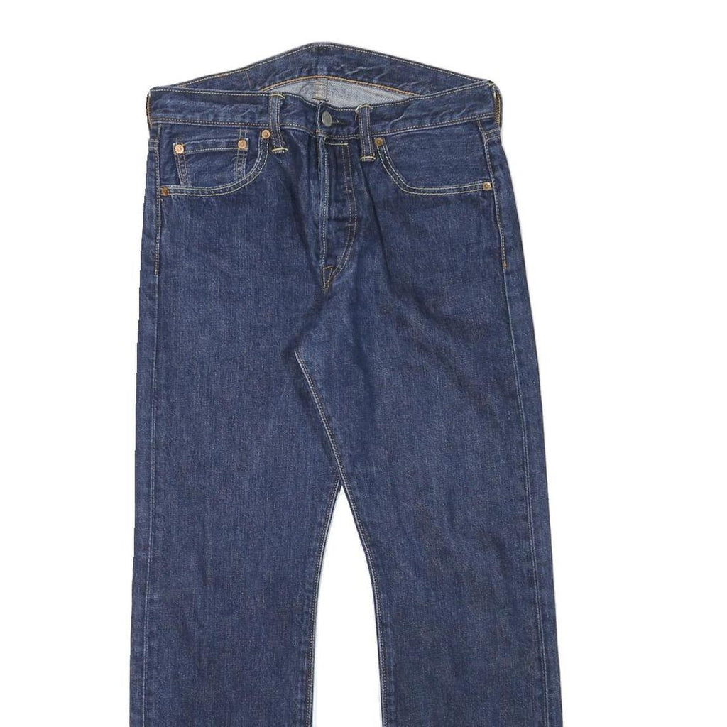 LEVI'S 501 Mens Jeans Blue Regular Straight Denim Raw W30 L28 Button Cotton