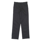 DICKIES Mens Regular Fit Black Polyester Blend Zip Trousers W34 L32 Workwear
