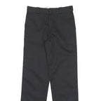 DICKIES Mens Regular Fit Black Polyester Blend Zip Trousers W34 L32 Workwear