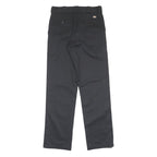 DICKIES Mens Regular Fit Black Polyester Blend Zip Trousers W34 L32 Workwear