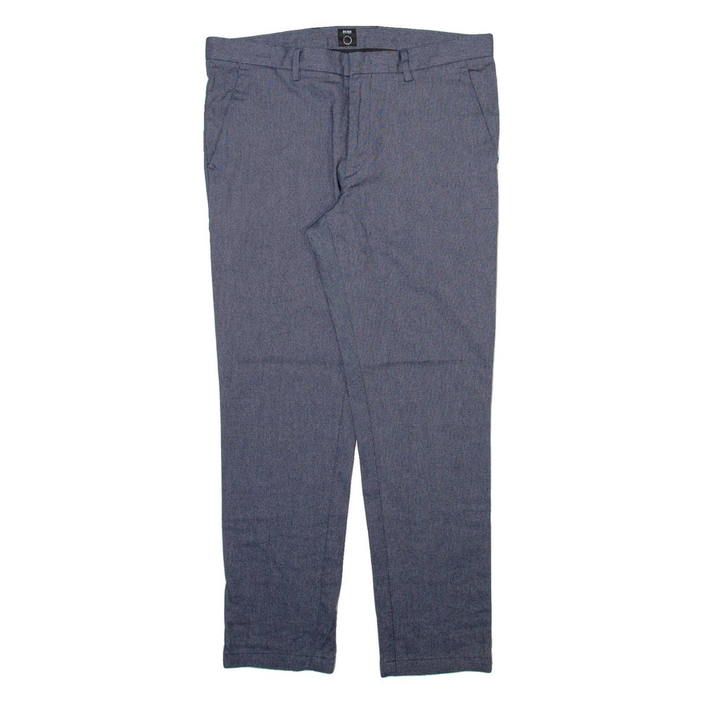BOSS Womens Trousers Grey Regular Tapered W35 L29