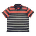 UNDER ARMOUR Mens Orange & Grey Striped Short Sleeve Polo Shirt XL Athletic