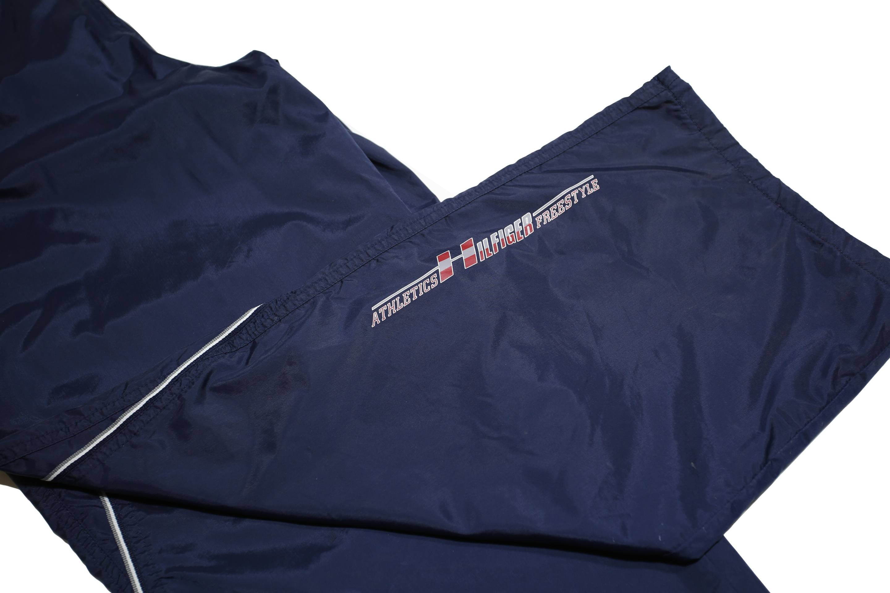 TOMMY HILFIGER Girls Joggers Blue XL W30 Lightweight Nylon Track Pants