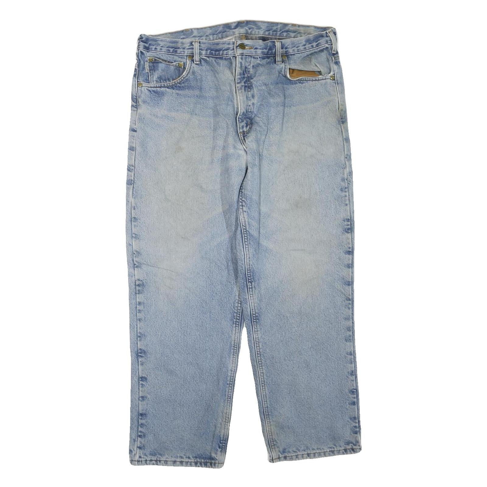 CARHARTT Mens Regular Fit Light Blue Denim Jeans W38 L30 Classic Cotton Blend