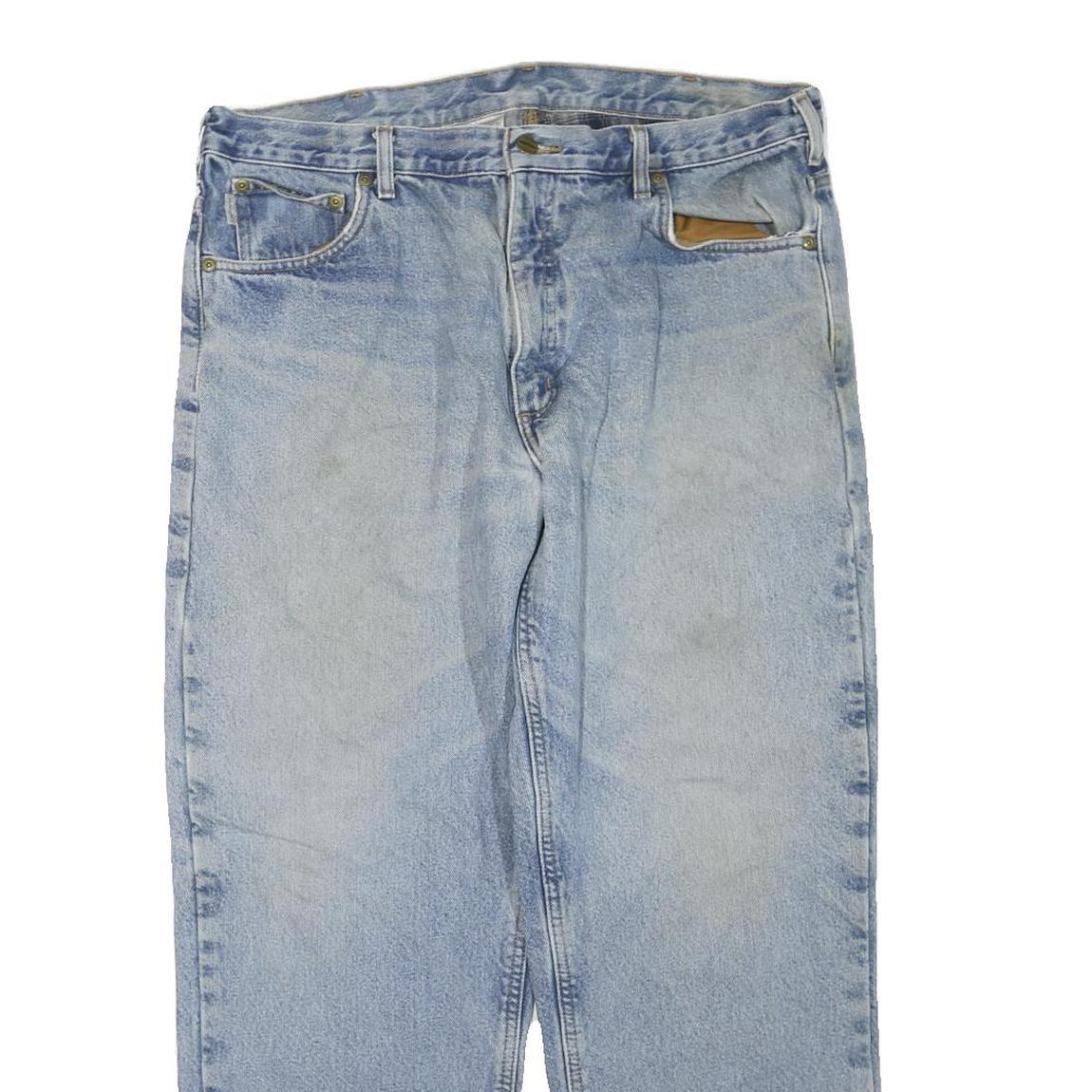 CARHARTT Mens Regular Fit Light Blue Denim Jeans W38 L30 Classic Cotton Blend