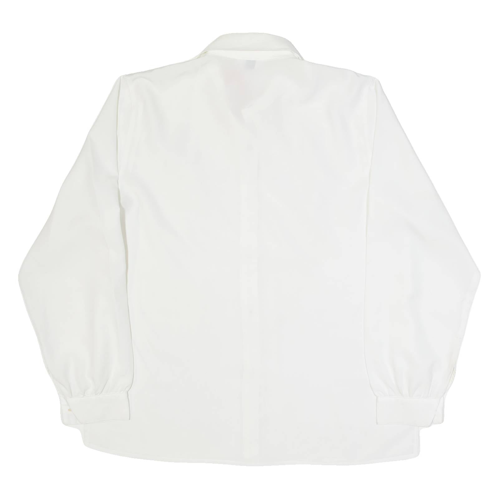 Womens Shirt White Collared Long Sleeve L