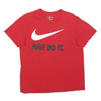 NIKE Mens Red Just Do It Graphic T-Shirt M Short Sleeve Crew Neck Sportswear