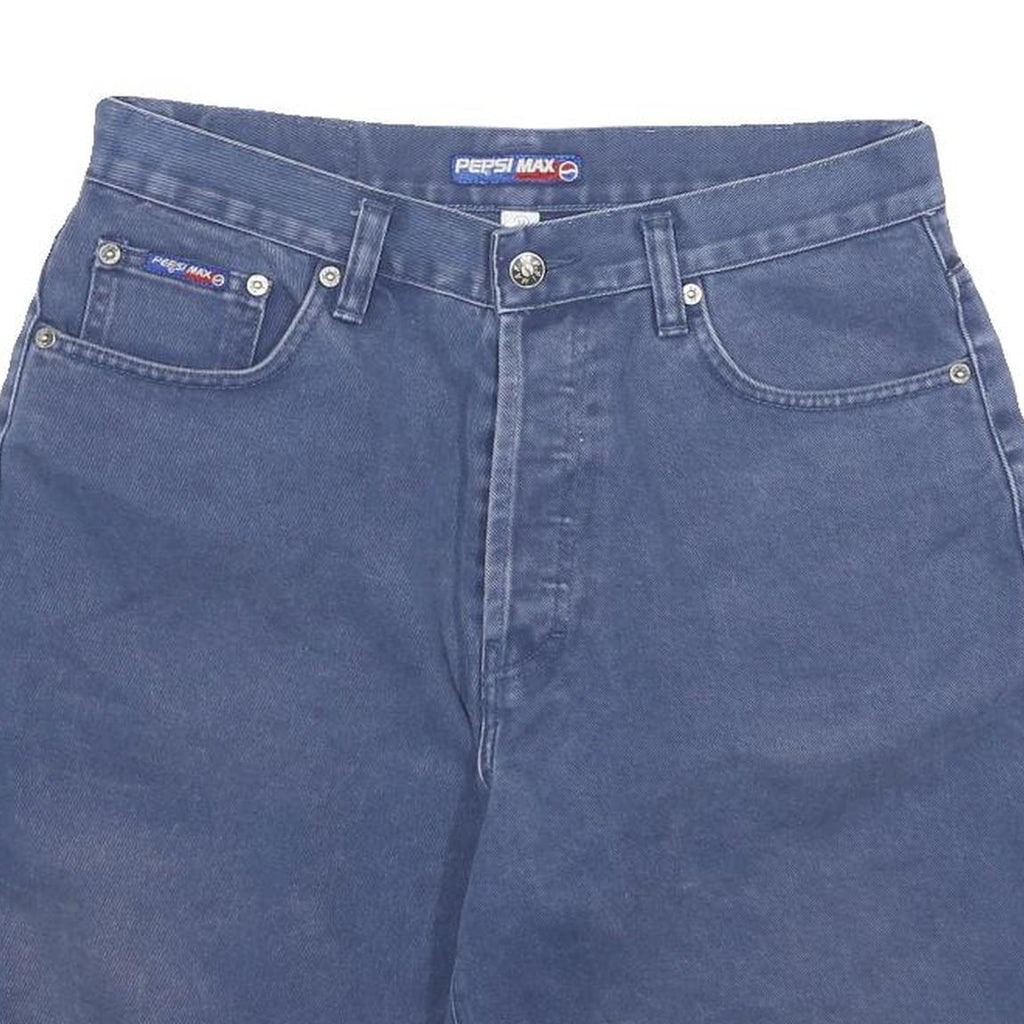 PEPSI Mens Shorts Blue Casual L W31 Cotton Blend Comfortable Relaxed Fit