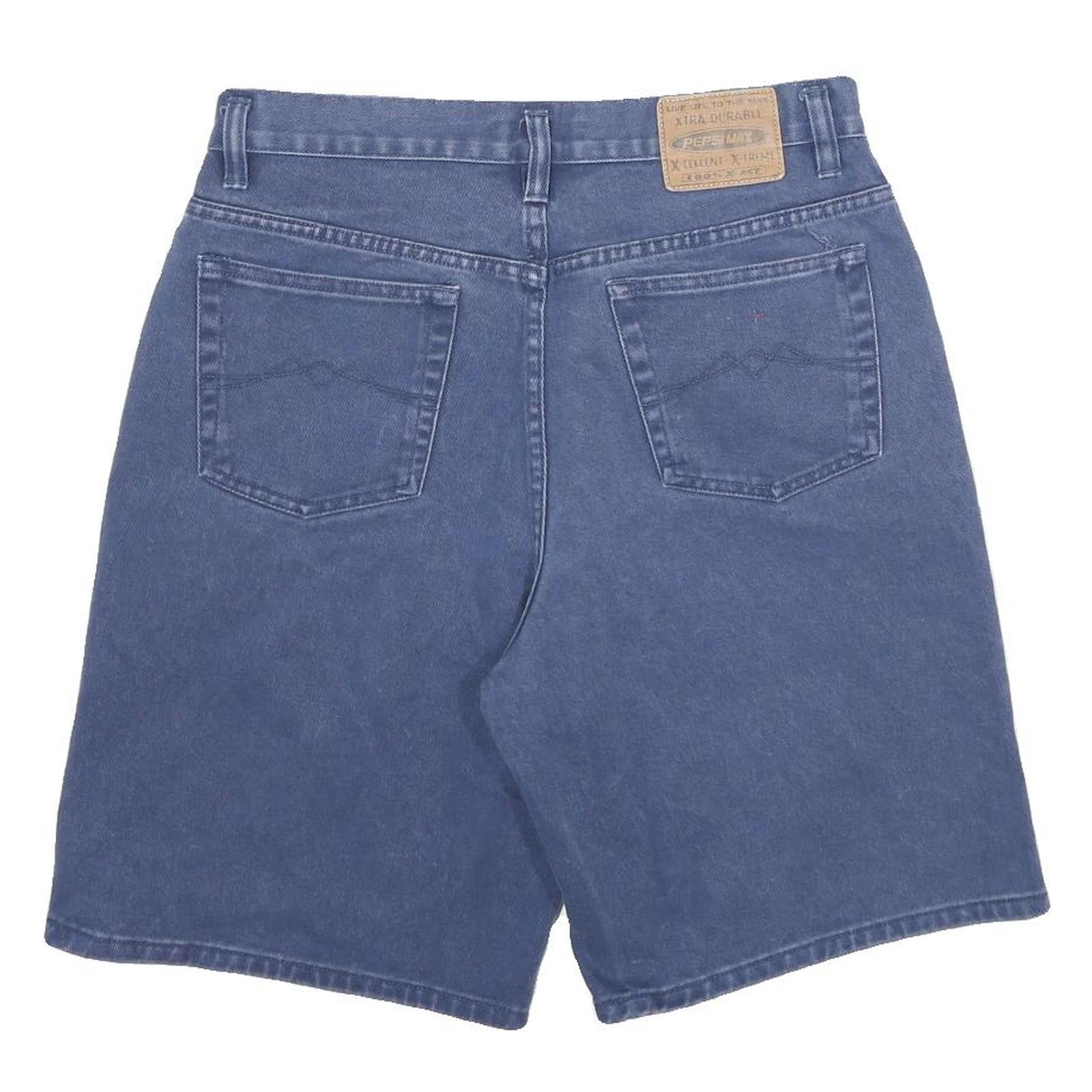 PEPSI Mens Shorts Blue Casual L W31 Cotton Blend Comfortable Relaxed Fit