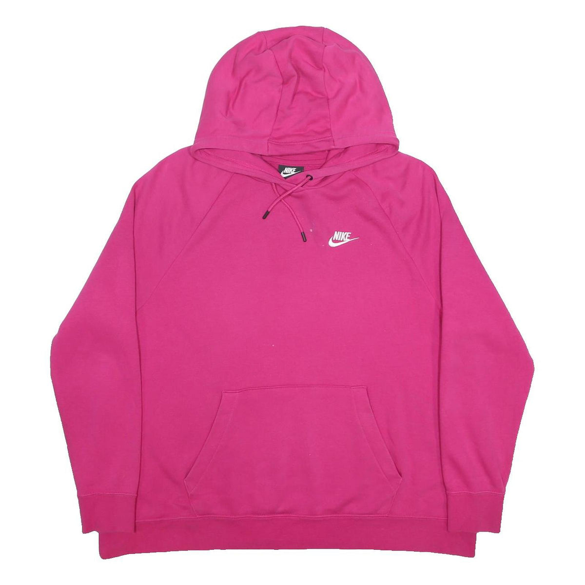 NIKE Womens Pink Pullover Hoodie XL Cotton Blend Hooded Sweatshirt
