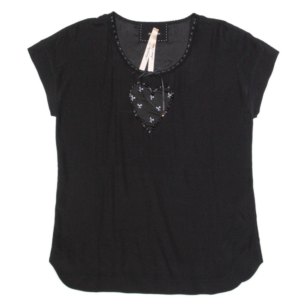 MARC CAIN Womens Top Black Silk M