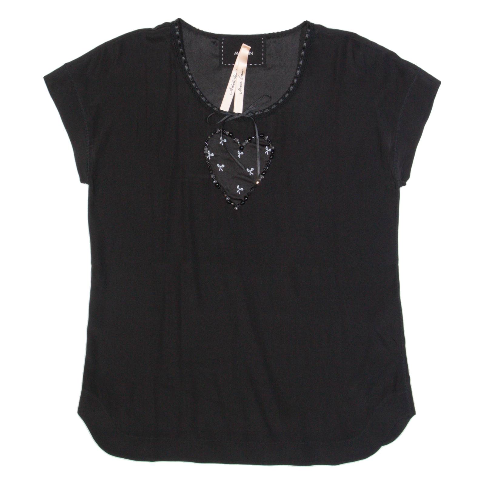 MARC CAIN Womens Top Black Silk M