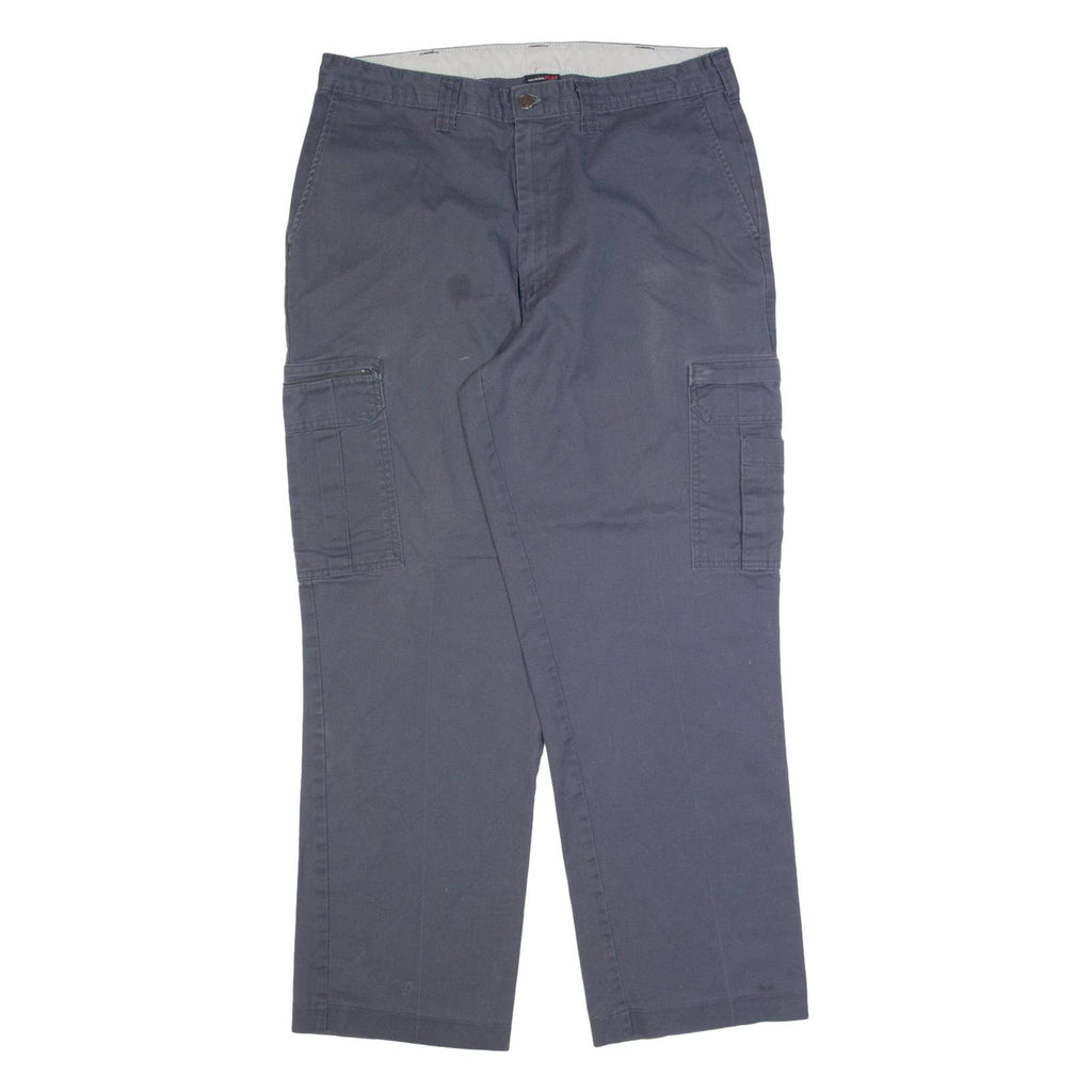 DICKIES Cargo Workwear Mens Trousers Grey Regular Straight W36 L32