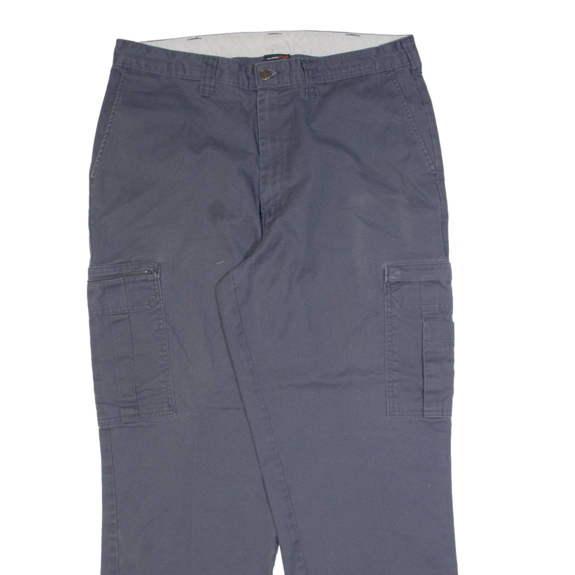 DICKIES Cargo Workwear Mens Trousers Grey Regular Straight W36 L32