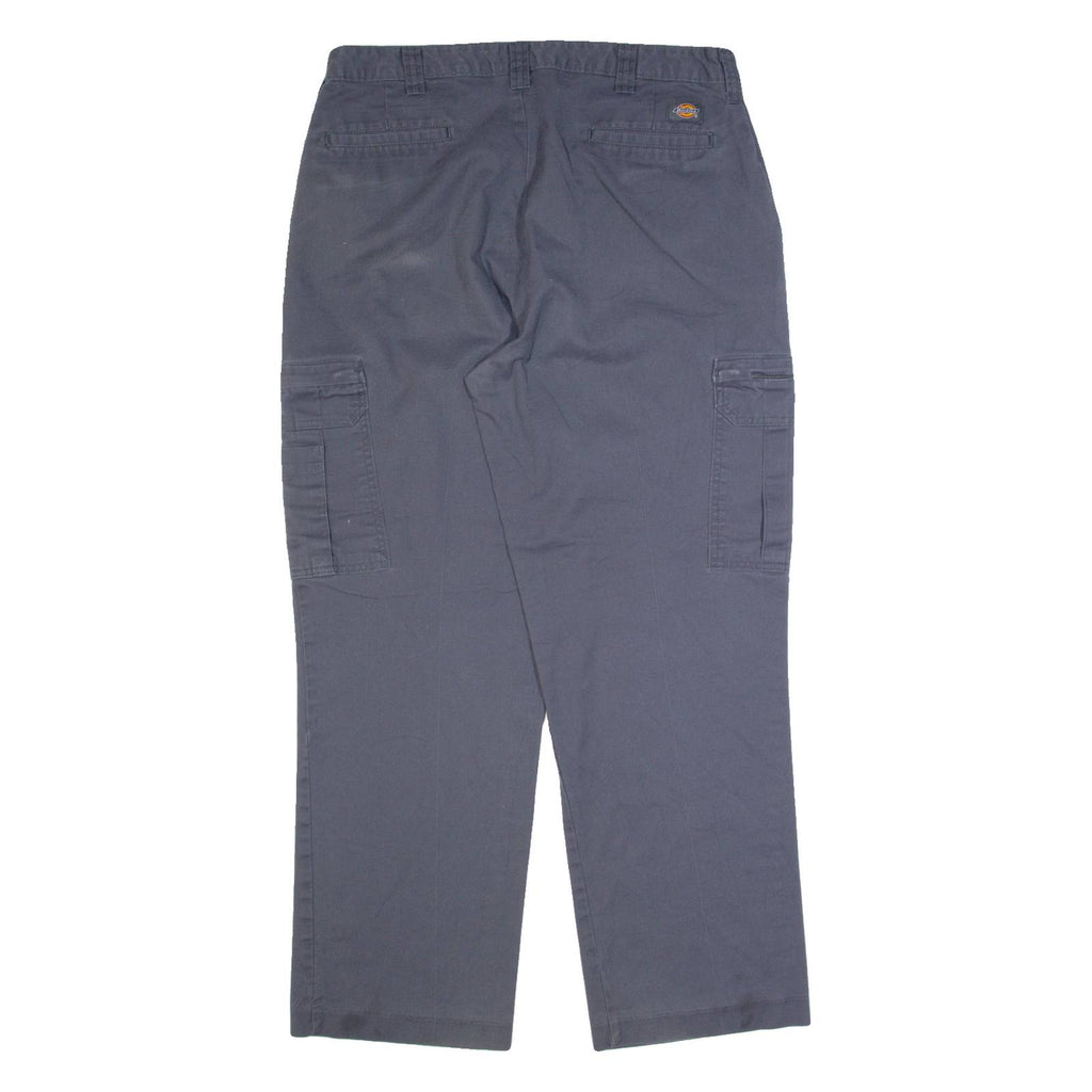DICKIES Cargo Workwear Mens Trousers Grey Regular Straight W36 L32