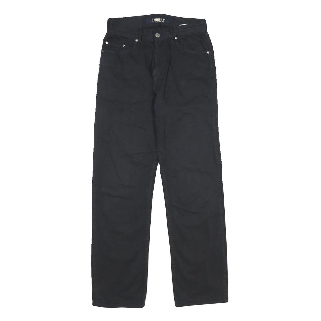CARRERA JEANS Womens Cotton Black Regular Straight Trousers W26 L29 Classic Fit
