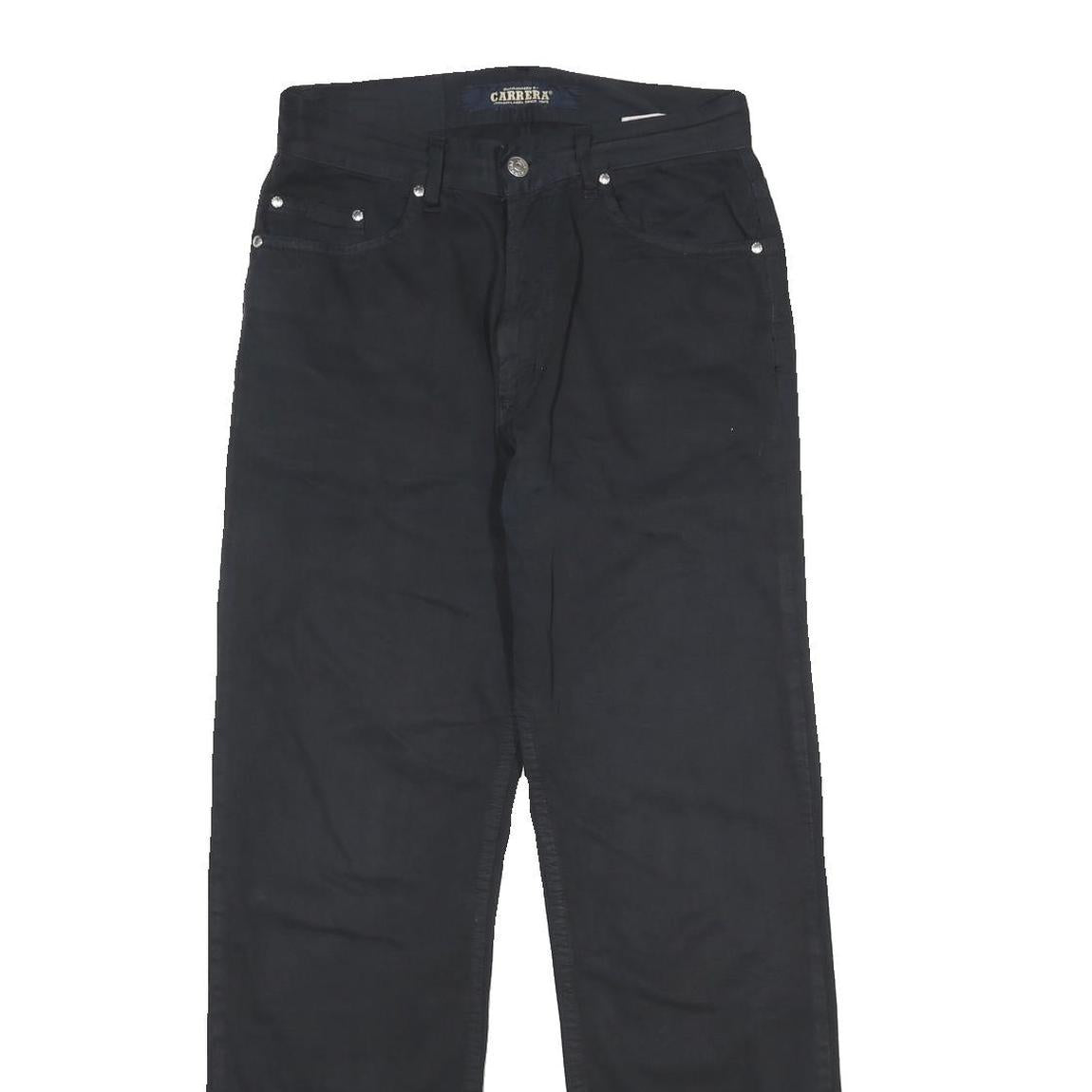 CARRERA JEANS Womens Cotton Black Regular Straight Trousers W26 L29 Classic Fit