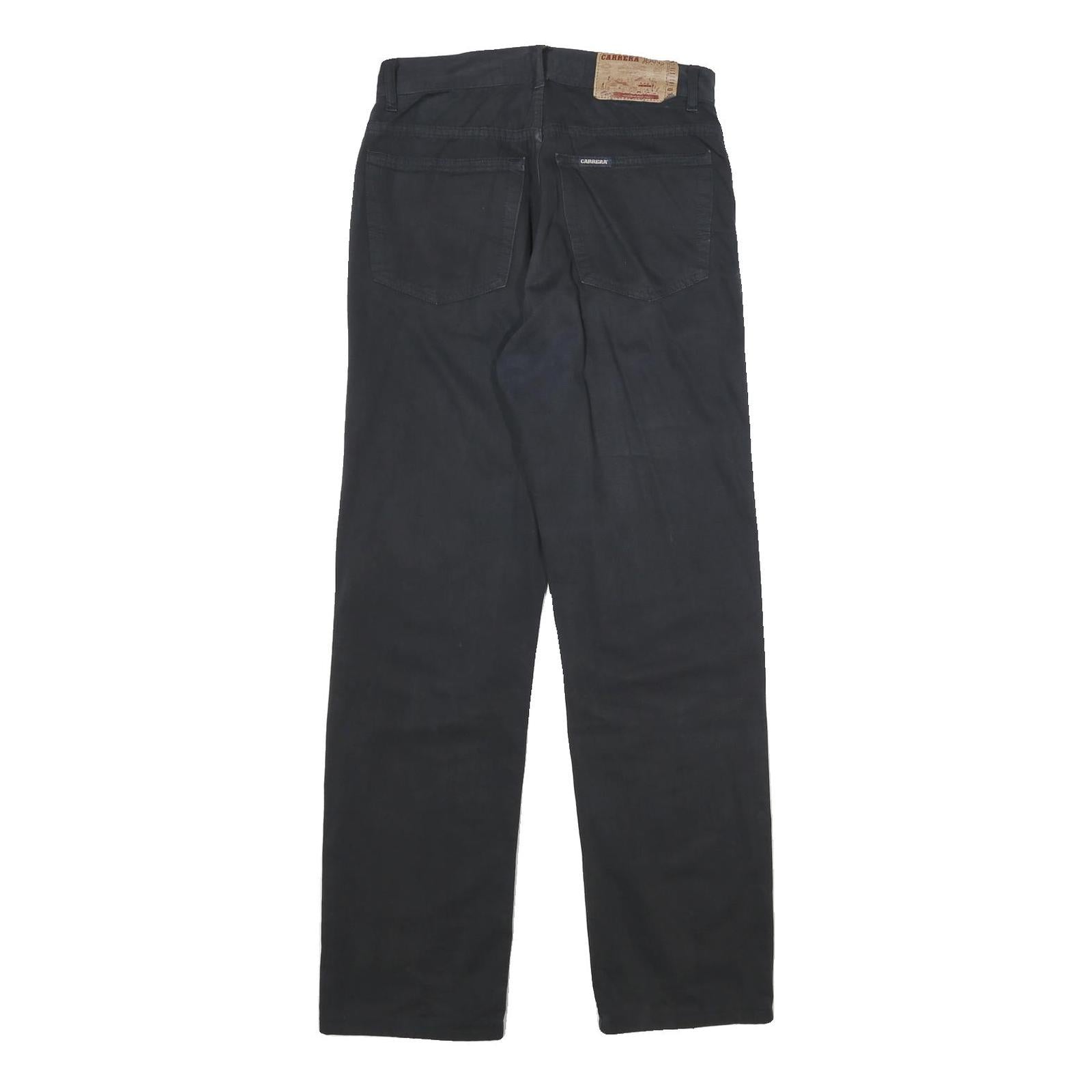 CARRERA JEANS Womens Cotton Black Regular Straight Trousers W26 L29 Classic Fit