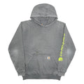 CARHARTT Mens Grey Hoodie M Cotton Blend Workwear Graphic Print
