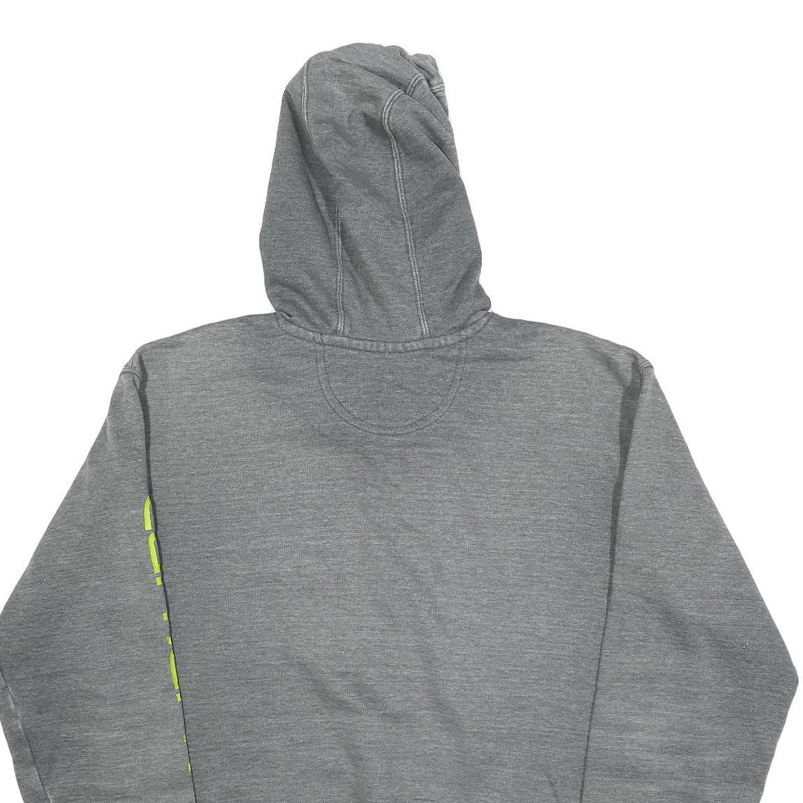 CARHARTT Mens Grey Hoodie M Cotton Blend Workwear Graphic Print