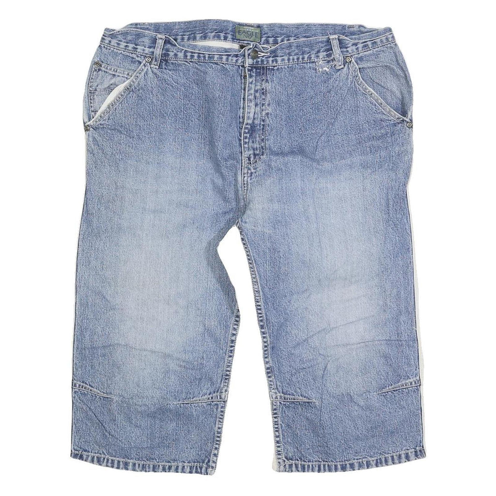EAGLE Mens Denim Blue Casual Shorts XL W38 Cotton Blend Relaxed Fit Pockets
