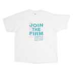 Mens White Cotton Graphic T-Shirt XL Short Sleeve Crew Neck Fitness Club