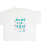 Mens White Cotton Graphic T-Shirt XL Short Sleeve Crew Neck Fitness Club