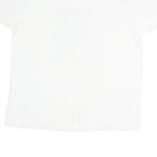 Mens White Cotton Graphic T-Shirt XL Short Sleeve Crew Neck Fitness Club