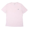 CALVIN KLEIN Womens Pink & Grey CK Logo Modern T-Shirt L Short Sleeve Crew Neck