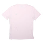 CALVIN KLEIN Womens Pink & Grey CK Logo Modern T-Shirt L Short Sleeve Crew Neck