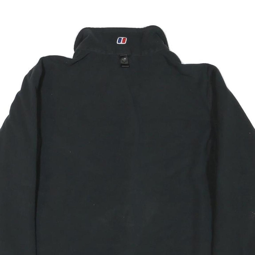 BERGHAUS Mens Black Jacket L Polyester Blend Plain Zip Outdoor Hiking