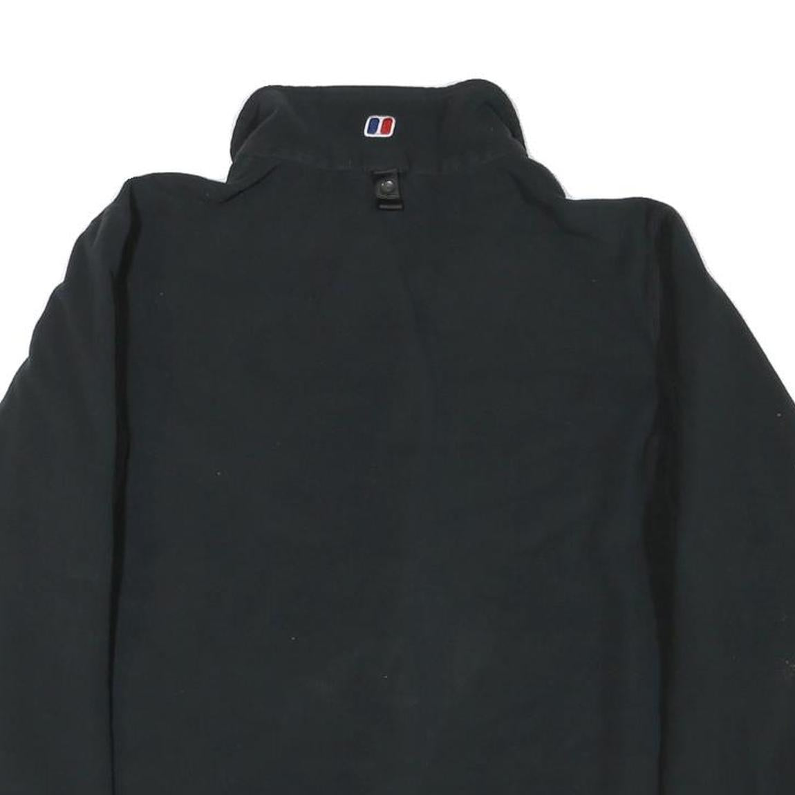 BERGHAUS Mens Black Jacket L Polyester Blend Plain Zip Outdoor Hiking