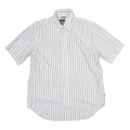 NAUTICA Classic Fit Mens Shirt White Striped M