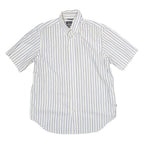 NAUTICA Classic Fit Mens Shirt White Striped M