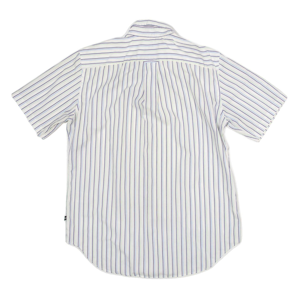 NAUTICA Classic Fit Mens Shirt White Striped M