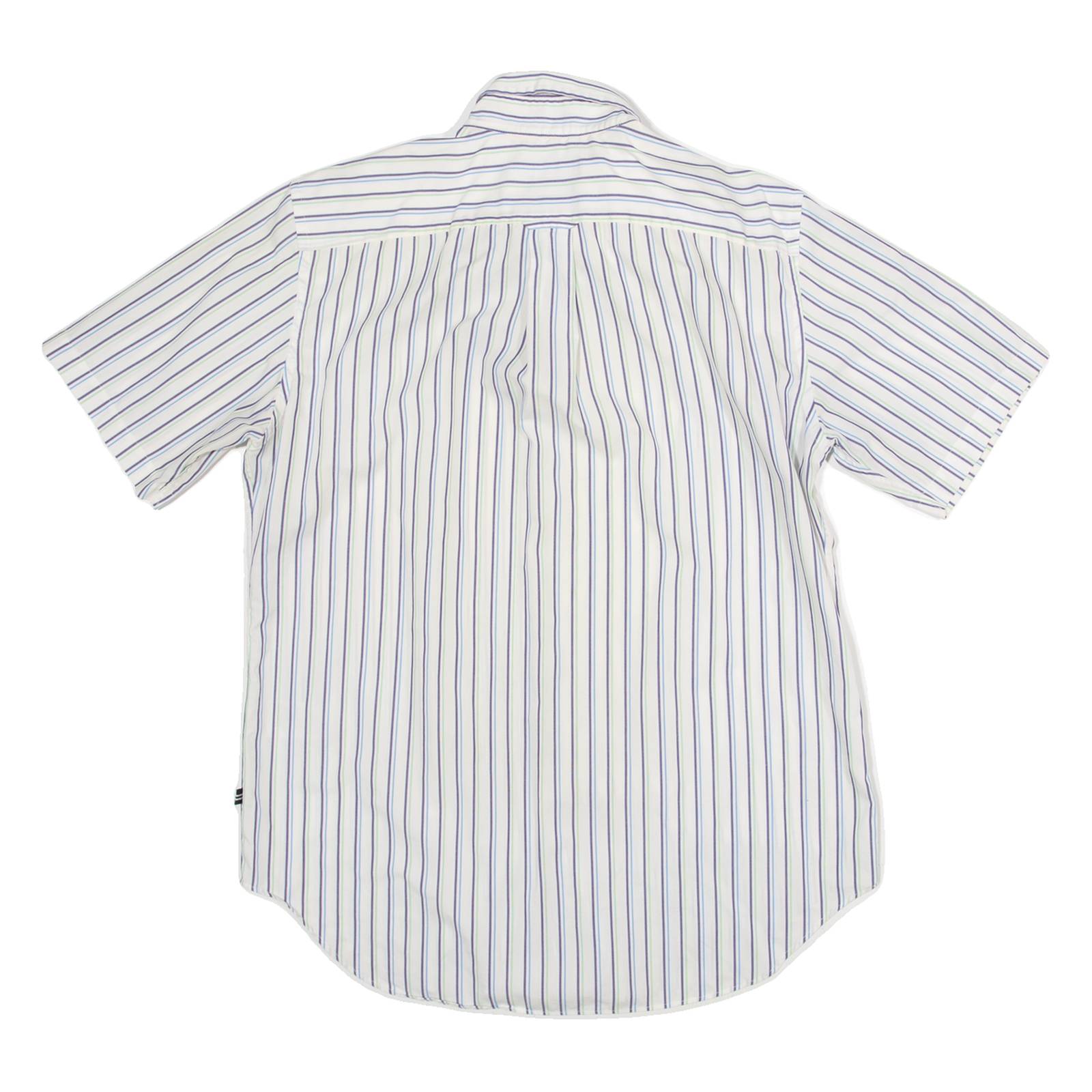 NAUTICA Classic Fit Mens Shirt White Striped M