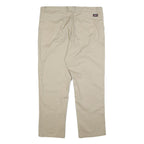 DICKIES Mens Cotton Blend Beige Regular Straight Trousers W40 L32 Workwear