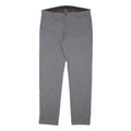 TED BAKER Mens Cotton Blend Grey Slim Straight Trousers W34 L30 Smart Casual