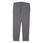 TED BAKER Mens Cotton Blend Grey Slim Straight Trousers W34 L30 Smart Casual