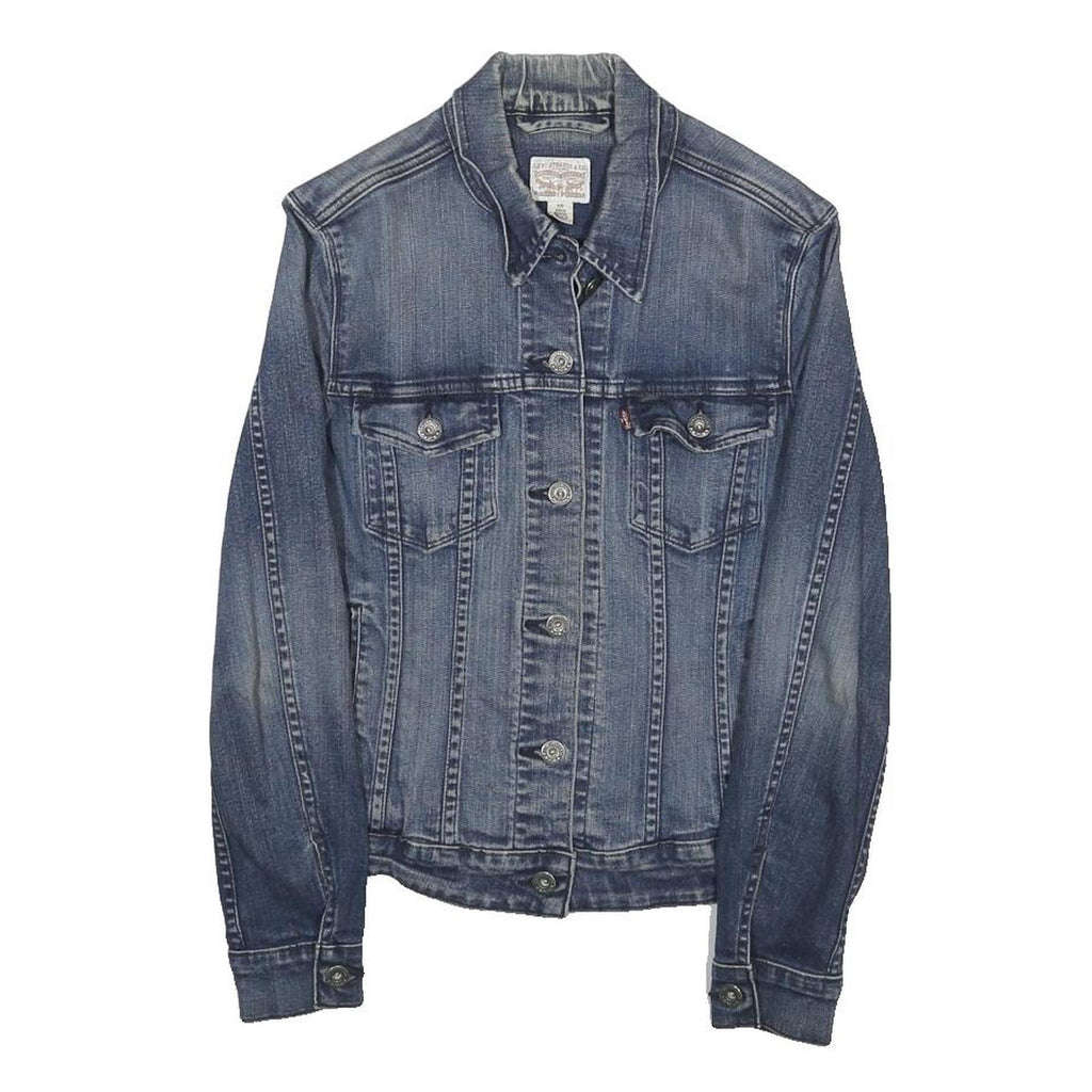 LEVI'S Womens Blue Denim Jacket S Cotton Blend Classic Button Fastening
