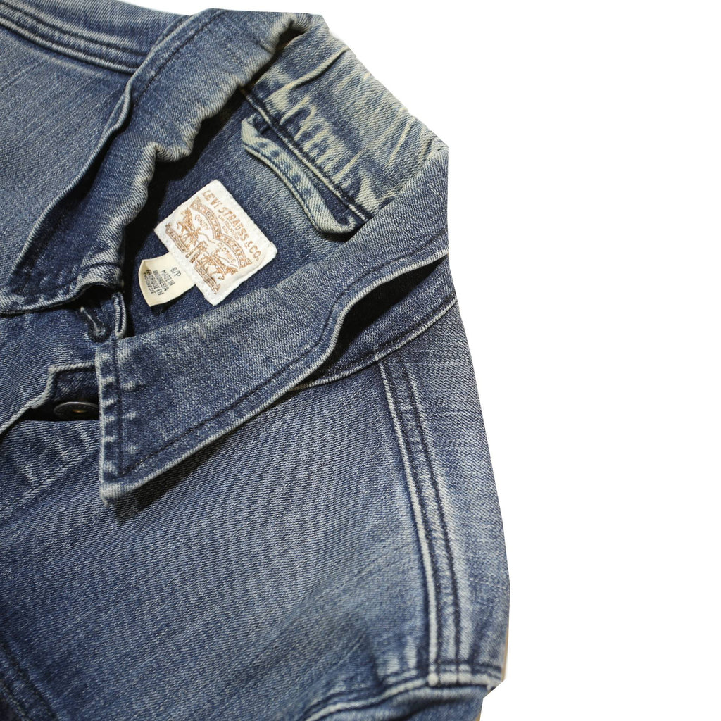 LEVI'S Womens Blue Denim Jacket S Cotton Blend Classic Button Fastening