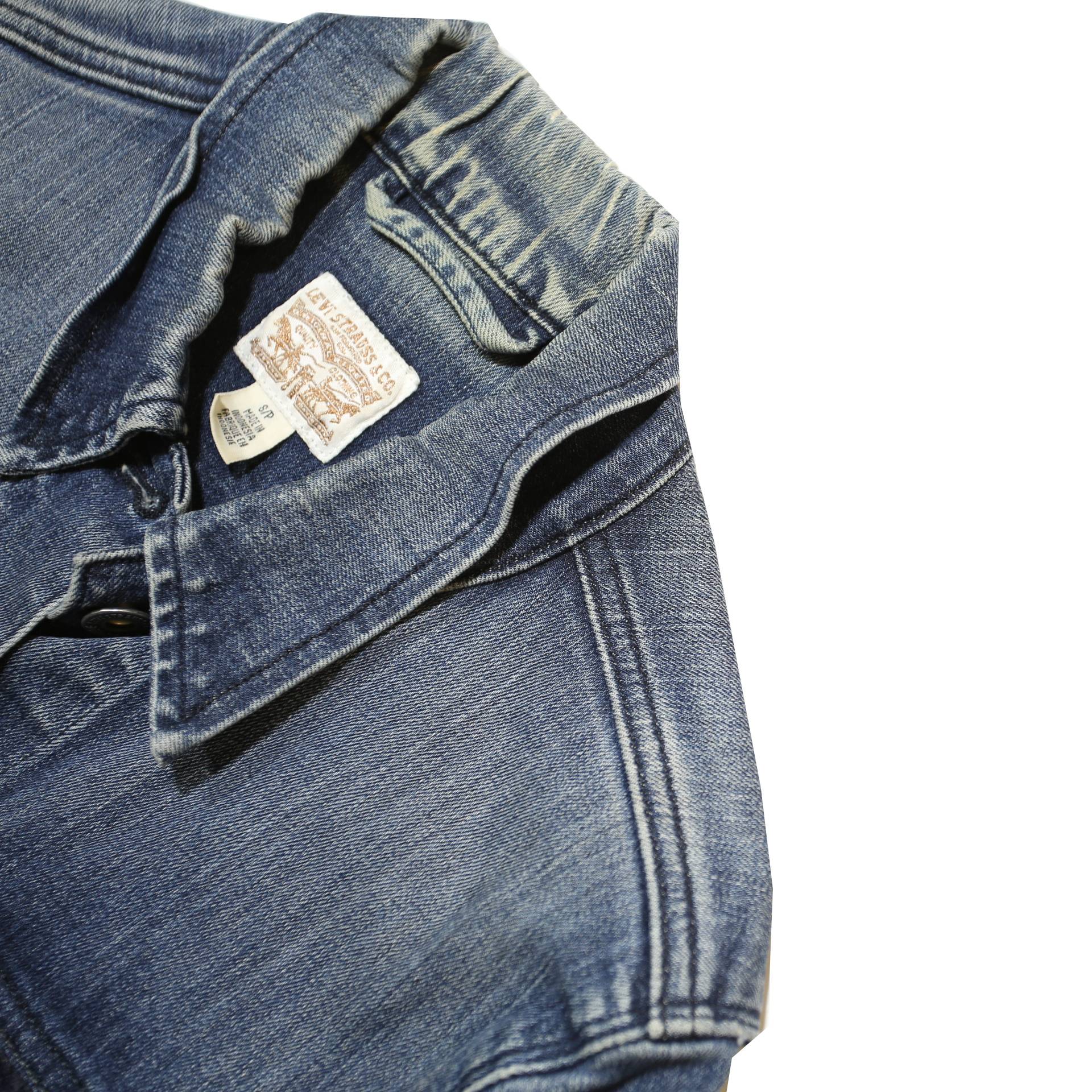 LEVI'S Womens Blue Denim Jacket S Cotton Blend Classic Button Fastening
