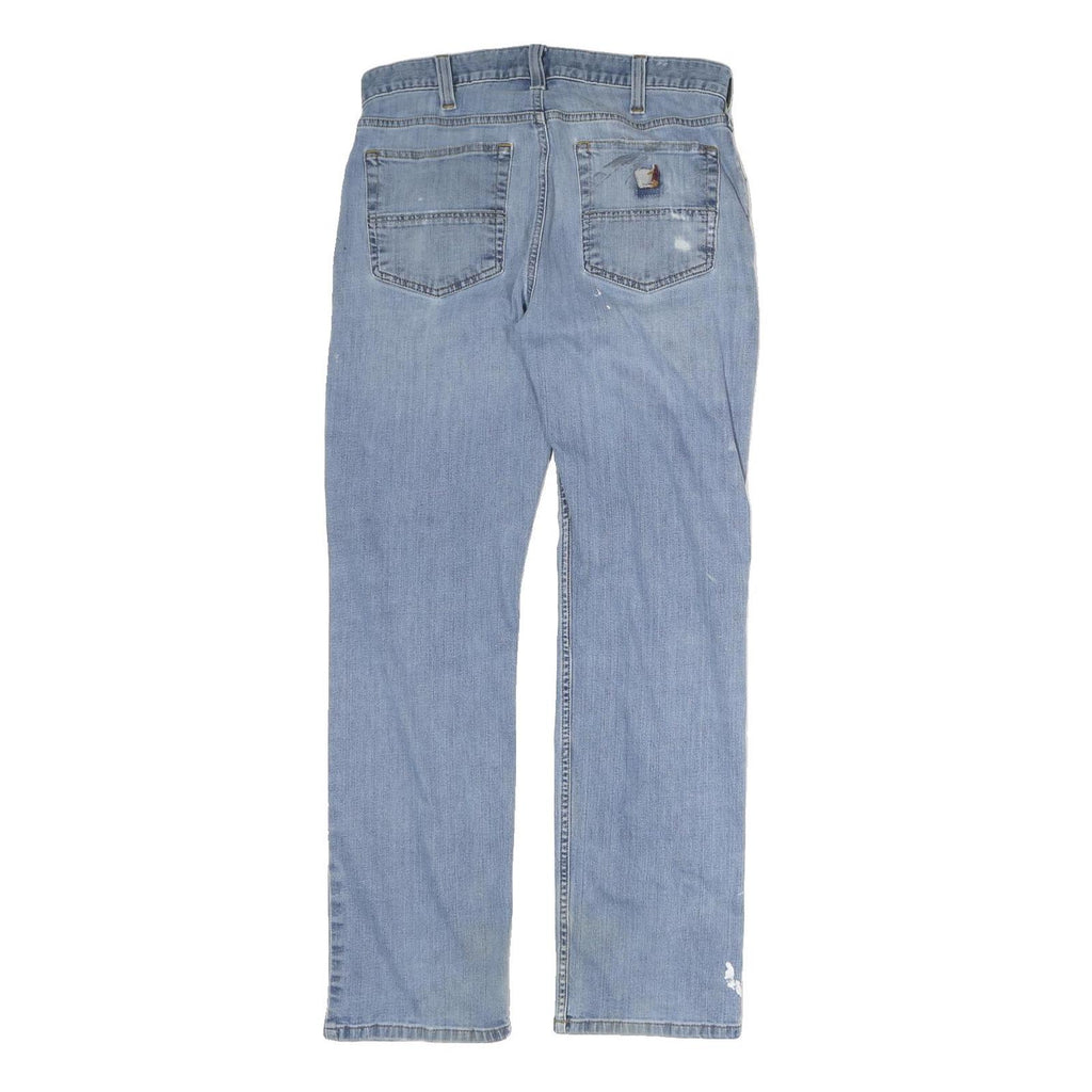 CARHARTT Mens Relaxed Light Blue Denim Jeans W32 L32 Classic Cotton Zip Casual
