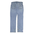 CARHARTT Mens Relaxed Light Blue Denim Jeans W32 L32 Classic Cotton Zip Casual