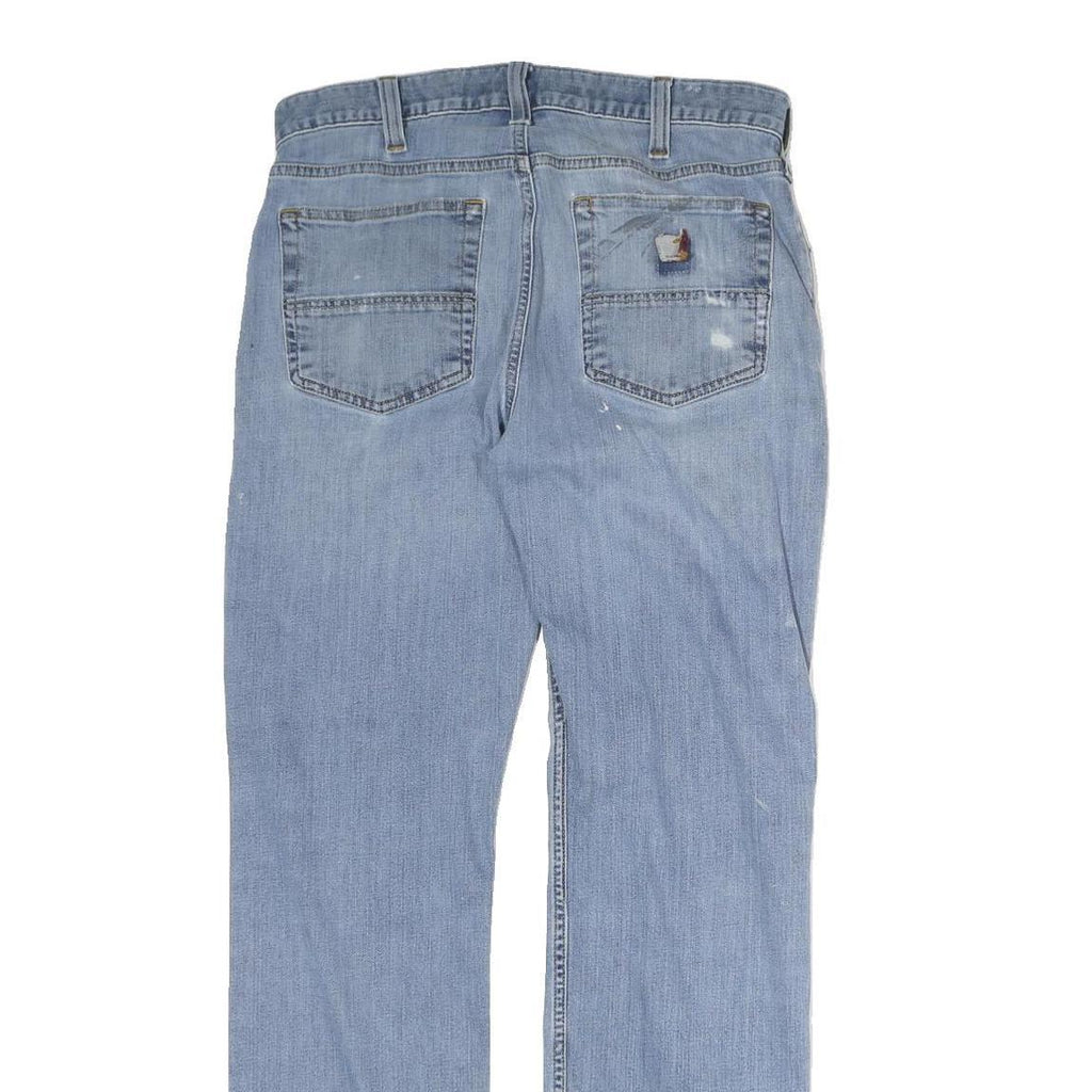 CARHARTT Mens Relaxed Light Blue Denim Jeans W32 L32 Classic Cotton Zip Casual