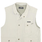 AUTHENTIC WEAR Mens Cream Cotton Blend Workwear Jacket S Plain Zip Pocket