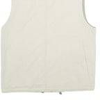 AUTHENTIC WEAR Mens Cream Cotton Blend Workwear Jacket S Plain Zip Pocket